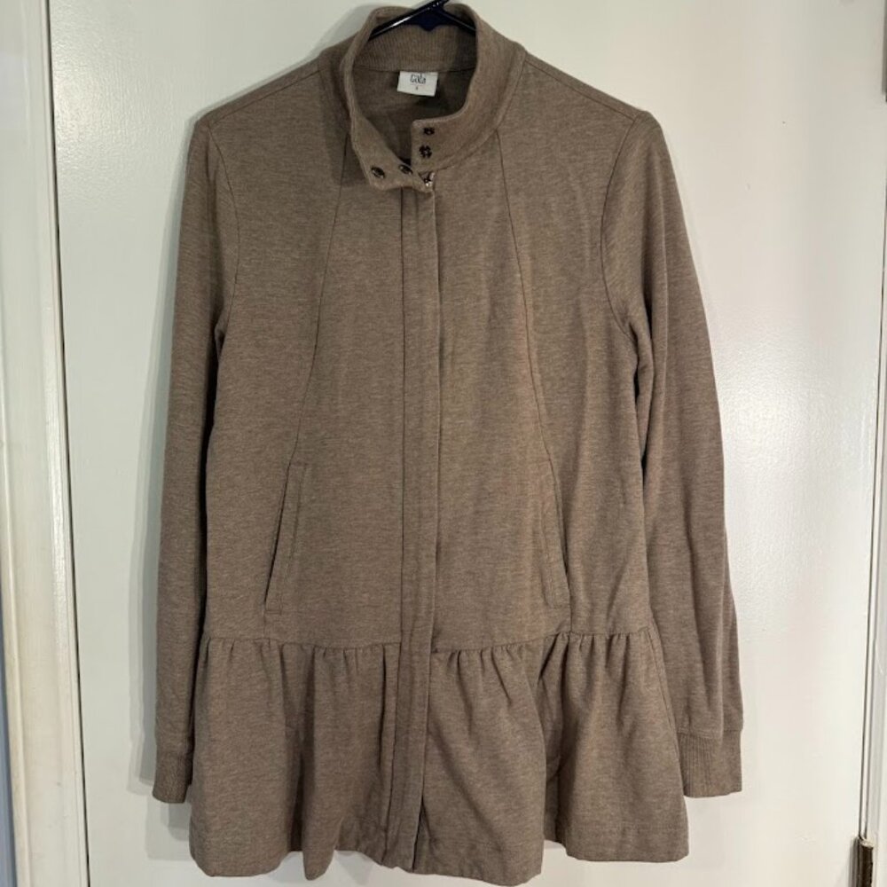 CAbi Lightweight Zippered Peplum Jacket - Size S